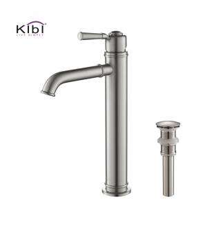 KIBI USA C-KBF1013BN-KPW101BN Victorian Single Handle Bathroom Vessel Sink Faucet with Pop Up Drain