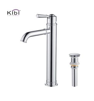 KIBI USA C-KBF1013CH-KPW101CH Victorian Single Handle Bathroom Vessel Sink Faucet with Pop Up Drain