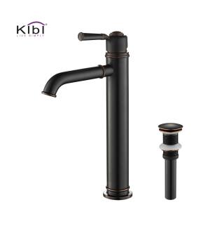 KIBI USA C-KBF1013ORB-KPW101ORB Victorian Single Handle Bathroom Vessel Sink Faucet with Pop Up Drain