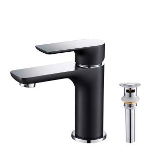 KIBI USA C-KBF1019CB-KPW100CH Tender Single Handle Bathroom Vanity Sink Faucet with Pop Up Drain