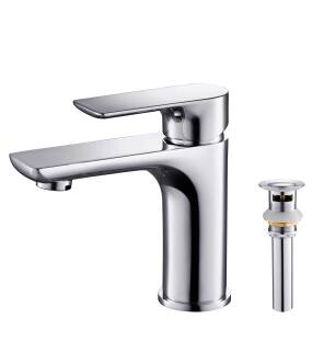 KIBI USA C-KBF1019CH-KPW100CH Tender Single Handle Bathroom Vanity Sink Faucet with Pop Up Drain