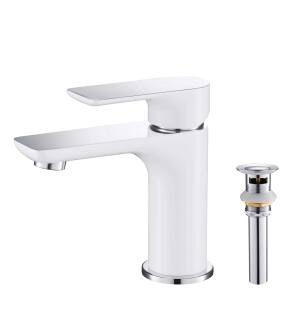 KIBI USA C-KBF1019CW-KPW100CH Tender Single Handle Bathroom Vanity Sink Faucet with Pop Up Drain