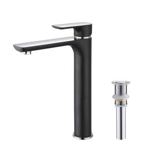 KIBI USA C-KBF1020CB-KPW101CH Tender-T Single Handle Bathroom Vessel Sink Faucet with Pop Up Drain