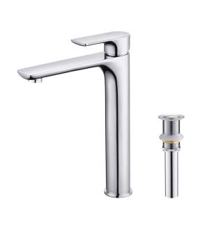 KIBI USA C-KBF1020CH-KPW101CH Tender-T Single Handle Bathroom Vessel Sink Faucet with Pop Up Drain