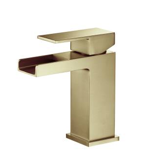 KIBI USA KBF1004BG Waterfall Single Handle Bathroom Vanity Sink Faucet