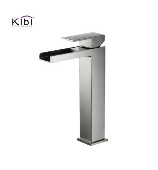 KIBI USA KBF1005BN Waterfall Single Handle Bathroom Vessel Sink Faucet