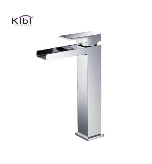 KIBI USA KBF1005CH Waterfall Single Handle Bathroom Vessel Sink Faucet