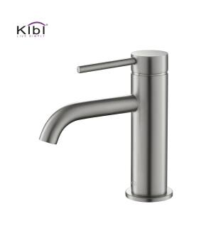 KIBI USA KBF1008BN Circular Single Handle Bathroom Vanity Sink Faucet