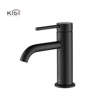 KIBI USA KBF1008MB Circular Single Handle Bathroom Vanity Sink Faucet