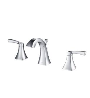 KIBI USA KBF1014CH Pyramid Bathroom Sink 8" Widespread Faucet with Drain Assembly