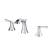 KIBI USA KBF1014CH Pyramid Bathroom Sink 8" Widespread Faucet with Drain Assembly