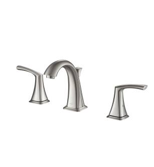 KIBI USA KBF1015BN Stonehenge Bathroom Sink 8" Widespread Faucet with Drain Assembly