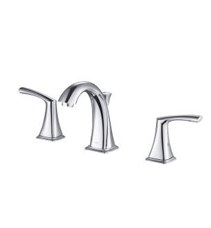 KIBI USA KBF1015CH Stonehenge Bathroom Sink 8" Widespread Faucet with Drain Assembly
