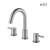 KIBI USA KBF1016BN Circular Bathroom Sink 8" Widespread Faucet with Drain Assembly