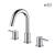 KIBI USA KBF1016CH Circular Bathroom Sink 8" Widespread Faucet with Drain Assembly
