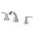 KIBI USA KBF1022BN Pyramid II Bathroom Sink 8" Widespread Faucet with Drain Assembly