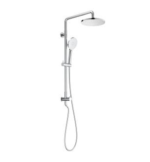 KIBI USA KSC401CH Circular Shower Column with Dual Function Shower Head - Chrome