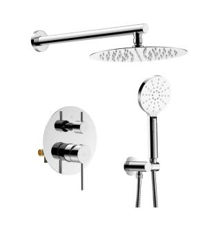 KIBI USA KSF403CH Circular Pressure Balanced 2-Function Shower System with Rough-In Valve