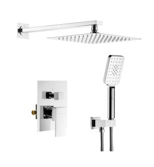 KIBI USA KSF405CH Cube Pressure Balanced 2-Function Shower System with Rough-In Valve