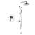 KIBI USA C-KSC401CH-KSV101CH Circular Shower Column with Dual Function Shower Head and Rough In Valve - Chrome