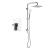 KIBI USA C-KSC402CH-KSV102CH Cube Shower Column with Dual Function Shower Head and Rough In Valve - Chrome