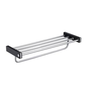 KIBI USA KBA1004CB Bathroom Hardware Accessory Wall Mounted Towel Rack with Hook