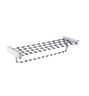 KIBI USA KBA1004CW Bathroom Hardware Accessory Wall Mounted Towel Rack with Hook