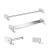 KIBI USA C-KBA10-4CW Artis 4 - Piece Bathroom Accessory Set Chrome White