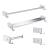 KIBI USA C-KBA10-5CW Artis 5 - Piece Bathroom Accessory Set Chrome White