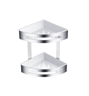 KIBI USA KBA1203CH Chrome Bathroom Hardware Accessory Wall Mounted Shower Corner Basket