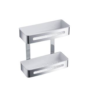 KIBI USA KBA1204CH Chrome Bathroom Hardware Accessory Wall Mounted Front Basket