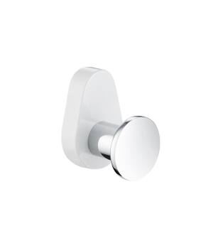 KIBI USA KBA1301CW Chrome Black Bathroom Hardware Accessory Wall Mounted Robe Hook