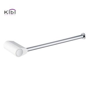 KIBI USA KBA1303CW Chrome White Bathroom Hardware Accessory 11 Inch Wall Mounted Towel Bar