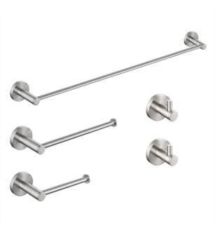 KIBI USA C-KBA14-5BN Circular 5 Piece Bathroom Hardware Set