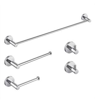 KIBI USA C-KBA14-5CH Circular 5 Piece Bathroom Hardware Set