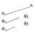 KIBI USA C-KBA14-5CH Circular 5 Piece Bathroom Hardware Set