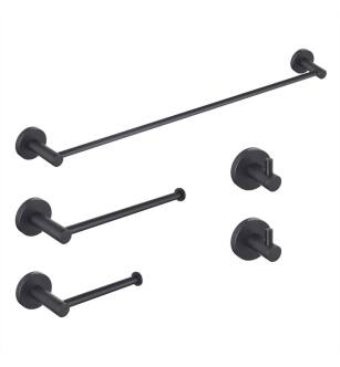 KIBI USA C-KBA14-5MB Circular 5 Piece Bathroom Hardware Set