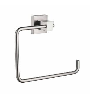 KIBI USA KBA1506BN Cube Bathroom Towel Ring - Brush Nickel