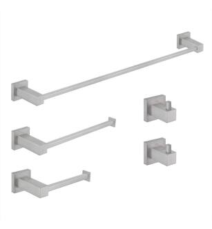 KIBI USA C-KBA15-5BN Cubic 5 - Piece Bathroom Hardware Set