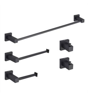 KIBI USA C-KBA15-5MB Cubic 5 - Piece Bathroom Hardware Set