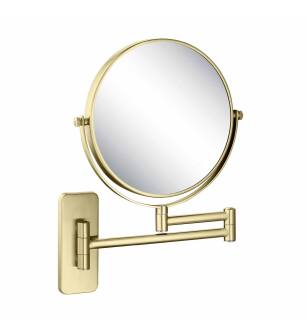 KIBI USA KMM100BG Wall Mount Magnifying Make Up Mirror - Brush Gold