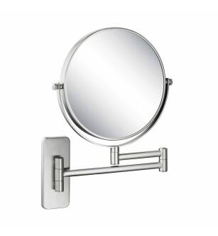 KIBI USA KMM100BN Wall Mount Magnifying Make Up Mirror - Brush Nickel