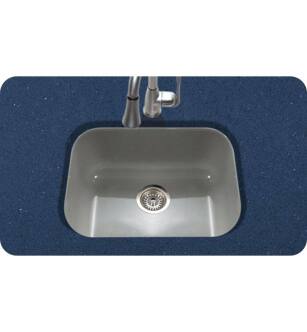 Houzer PCS-2500-SL Undermount Single Bowl Kitchen Sink in Slate Finish from the Porcela Series