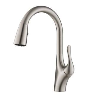 Kraus KPF-1674SFS Merlin 15 5/8" Single Handle Deck Mounted Pull-Down Kitchen Faucet in Spot Free Stainless Steel