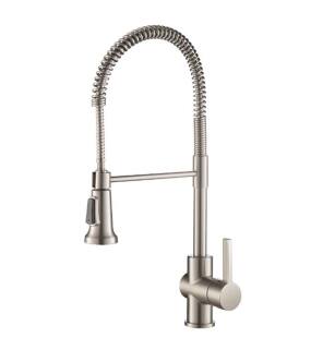 Kraus KPF-1690 Britt™ Single Handle Commercial Kitchen Faucet with Dual Function Sprayhead in all-Brite™ Spot Free Stainless Steel Finish