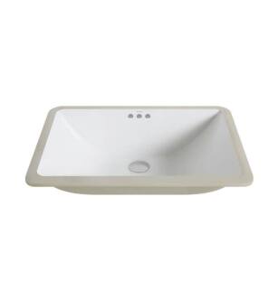 Kraus KCU-251 Elavo 23 1/4" Large Rectangular Ceramic Undermount Bathroom Sink with Overflow in White