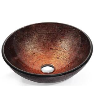 Kraus GV-580 Copper 17" Illusion Glass Round Single Bowl Vessel Bathroom Sink