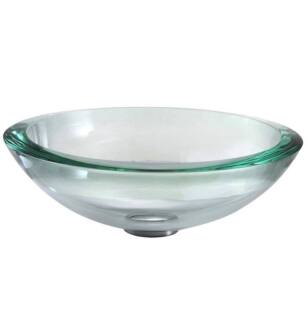 Kraus GV-150-19MM Clear 17" Thick Glass Round Single Bowl Vessel Bathroom Sink