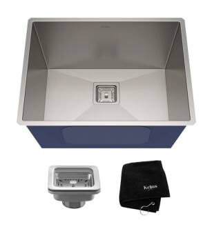 Kraus KHU24L Pax 24" Single Bowl Undermount Stainless Steel Rectangular Kitchen Sink