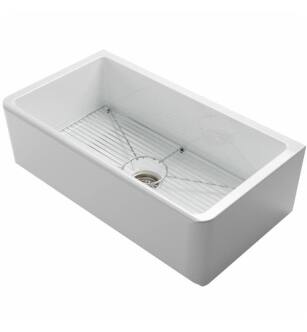 Kraus KFR1-33 Turino 33" Single Bowl Fireclay Reversible Farmhouse/Apron Front Kitchen Sink